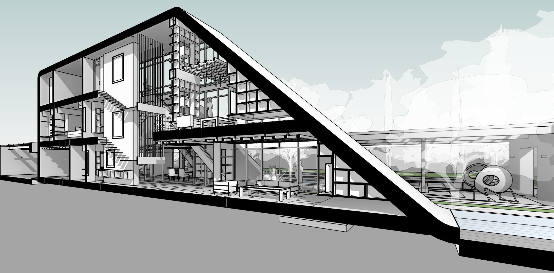 Matrioshka house - Autodesk Revit 3D model_14