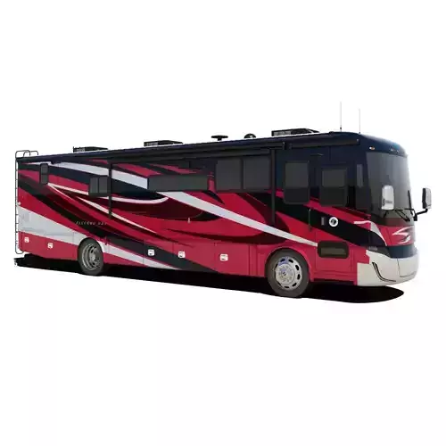 Recreational Vehicle Red 3D model