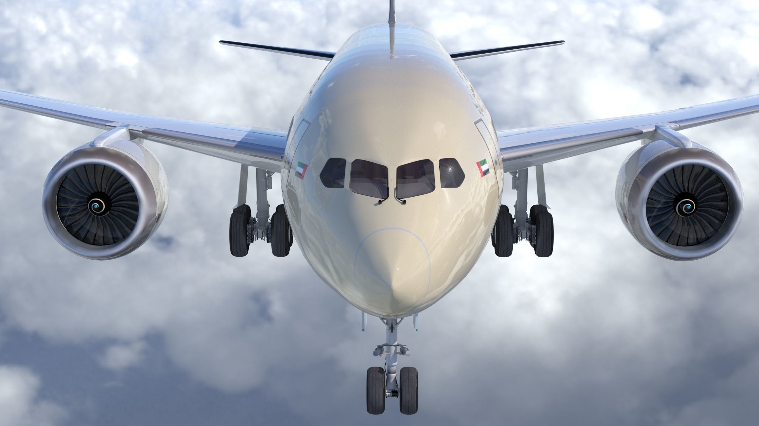 Boeing B- 787 Dreamliner Etihad Airlines High detailed model 3D model_1