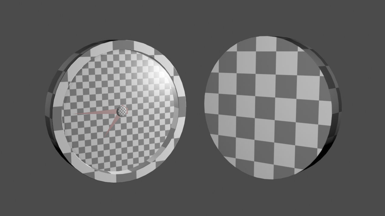 Wall Clock - Printable Low-poly 3D model_3