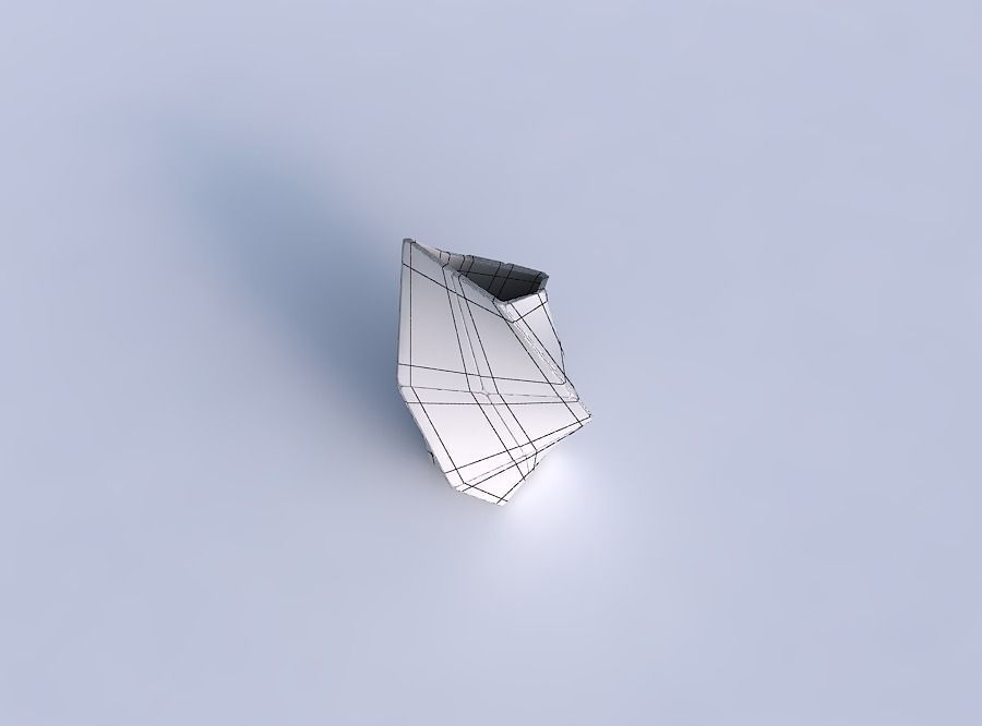 Vase twisted bent quadratic with huge plates 3D print model_6