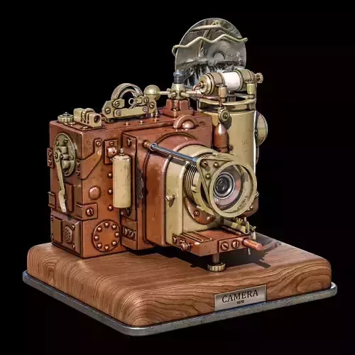Steampunk Camera 3D model