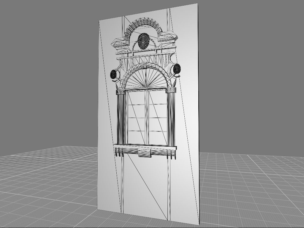 Classic 9 window 3D model_2