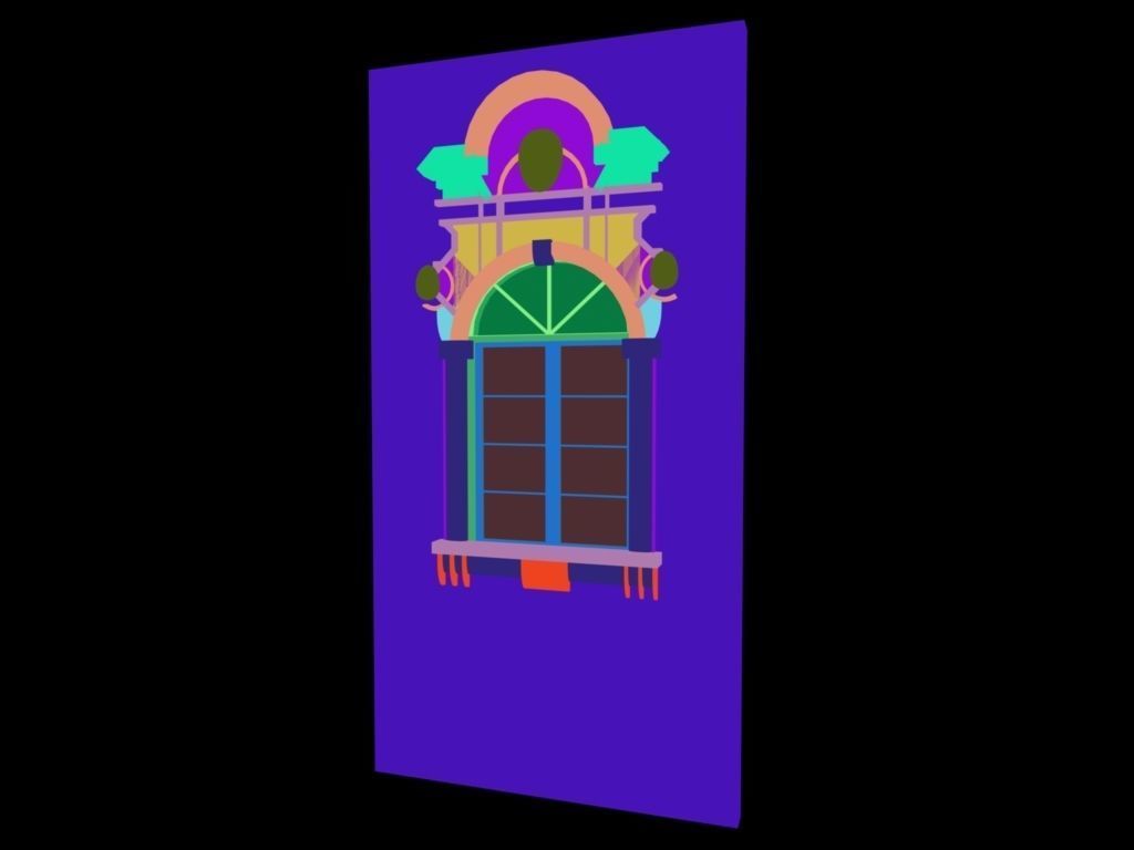 Classic 9 window 3D model_3