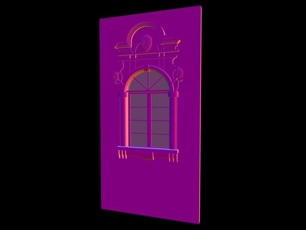 Classic 9 window 3D model_4
