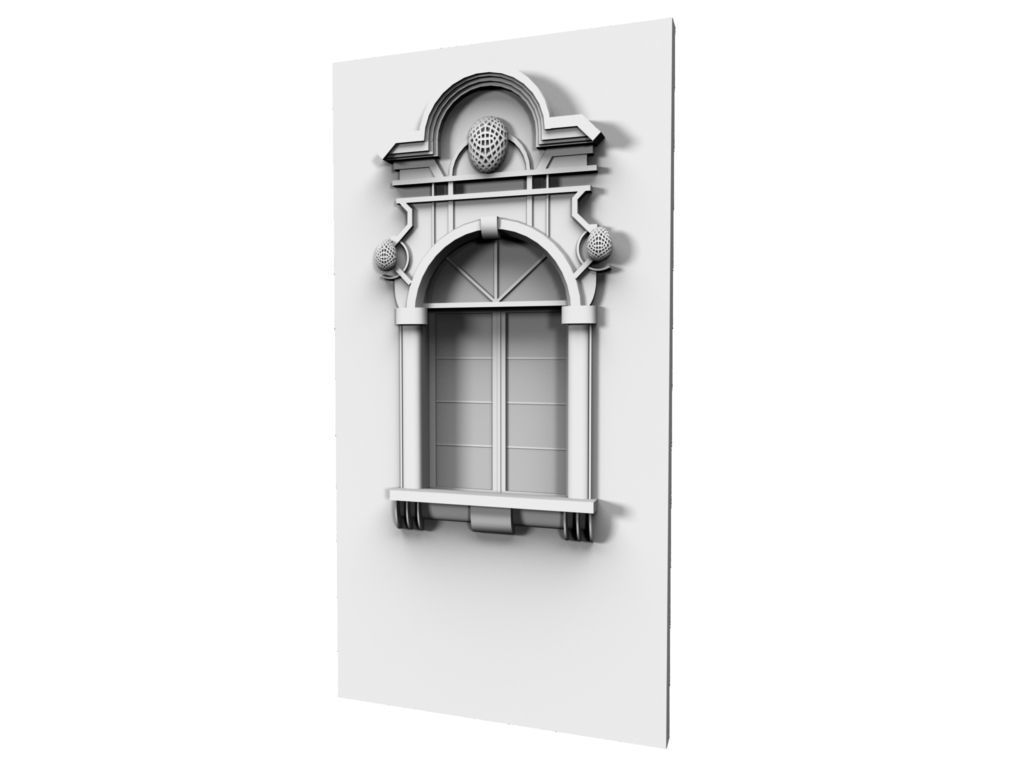 Classic 9 window 3D model_1