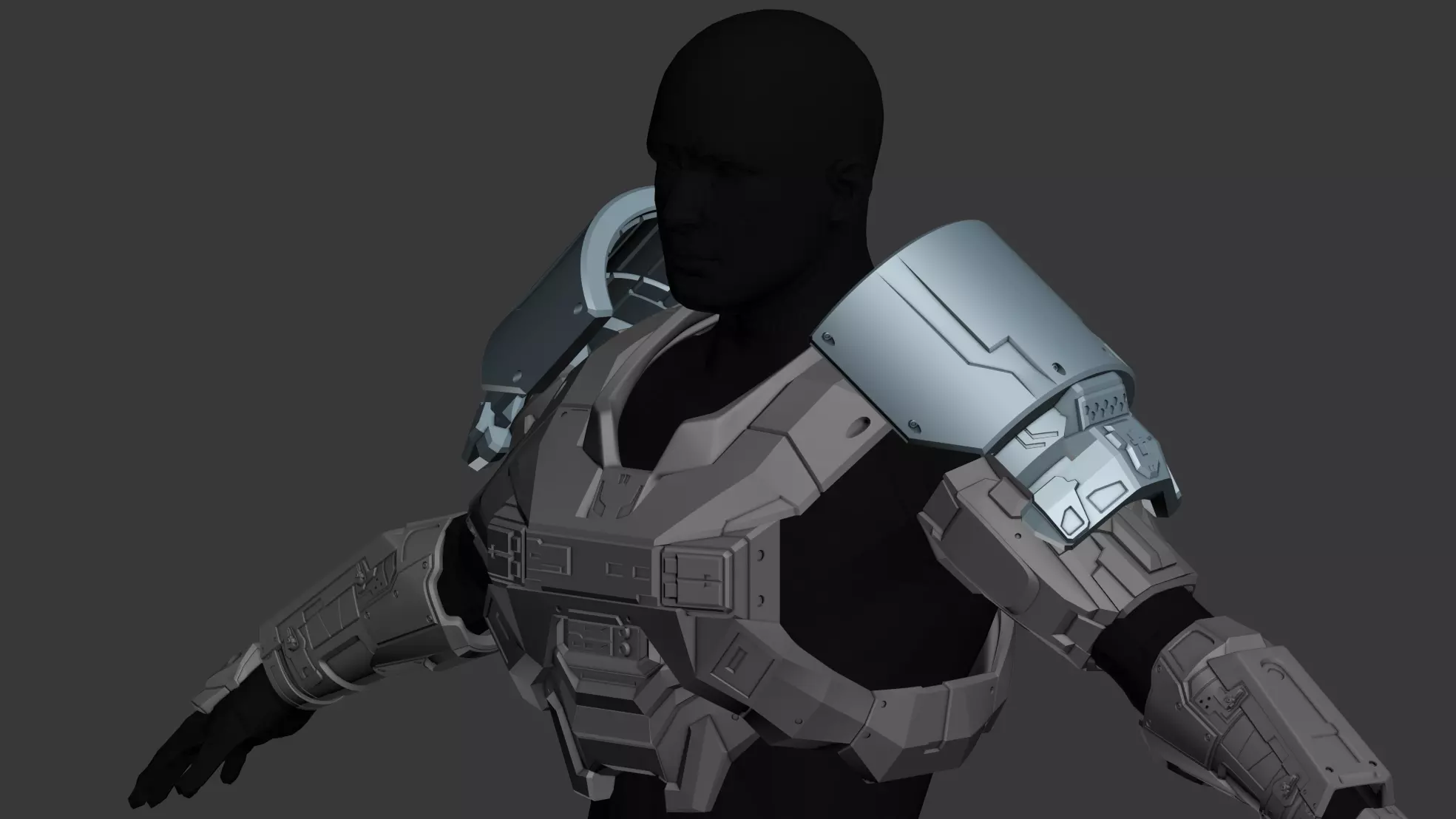 Reach Commando Shoulder Wearable 3D Print Model 3D print model