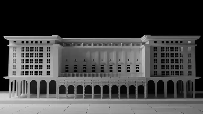 Money Heist Bank Model  Low-poly 3D model