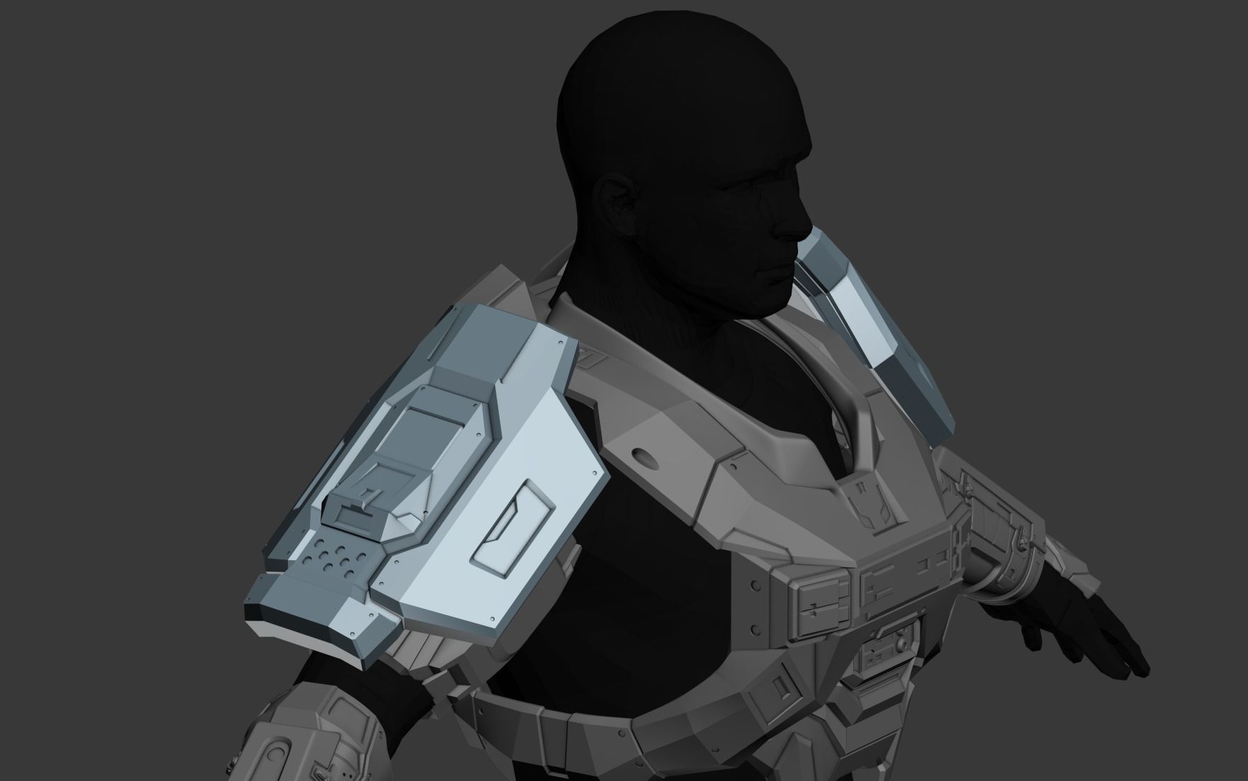 Reach Commando Shoulder Wearable 3D Print Model 3D print model_1
