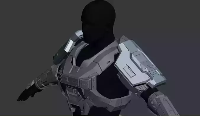 Reach Commando Shoulder Wearable 3D Print Model 3D print model