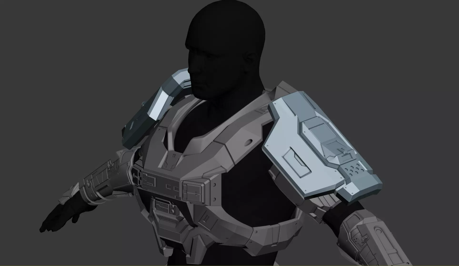 Reach Commando Shoulder Wearable 3D Print Model 3D print model_0