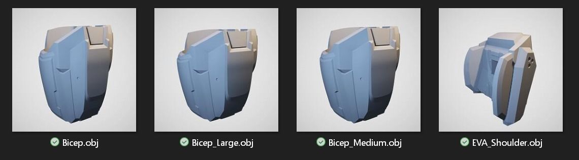 Reach EVA Shoulder Wearable 3D Print Model 3D print model_7