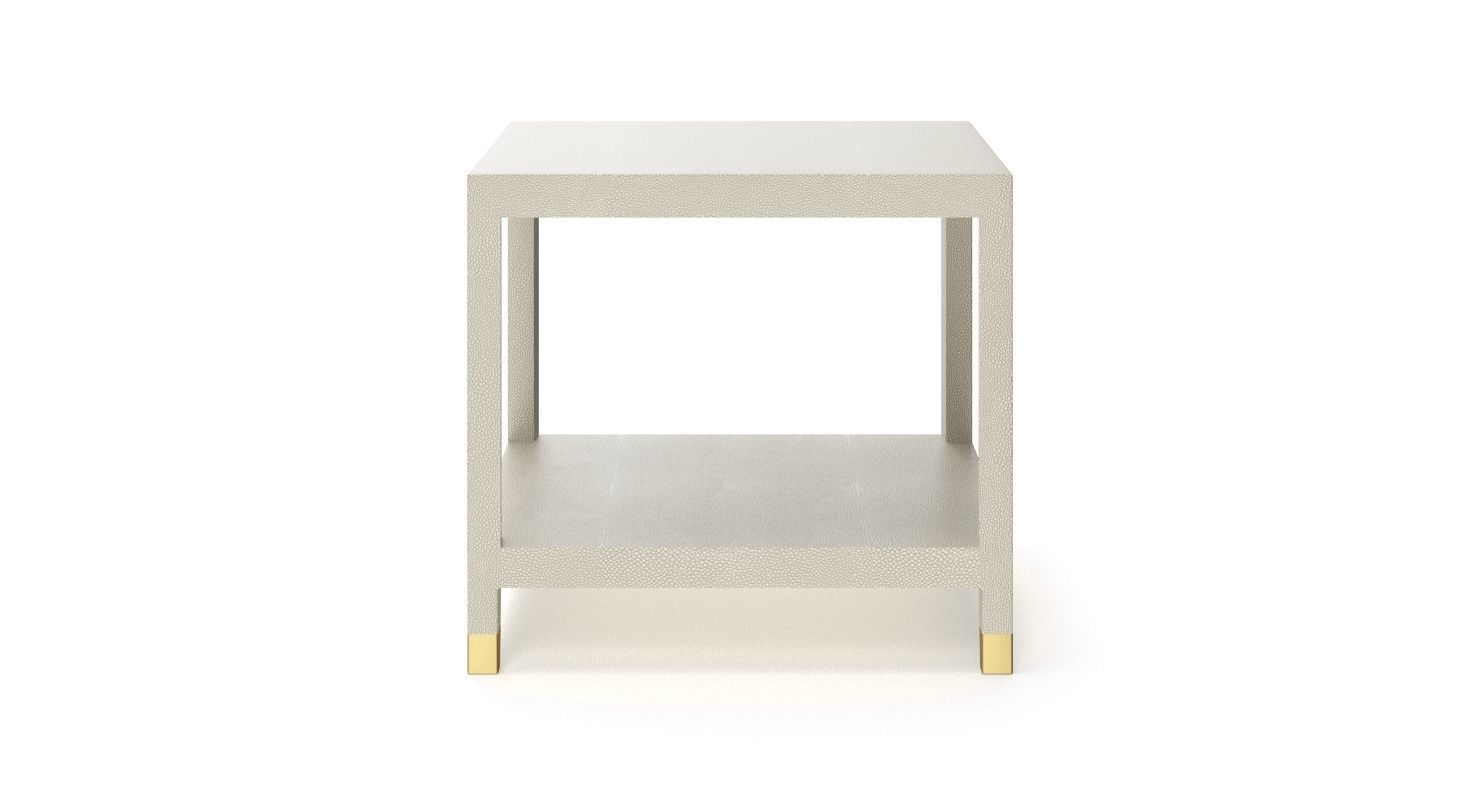 Restoration Hardware Graydon Shagreen Square Side Table 3D model_4