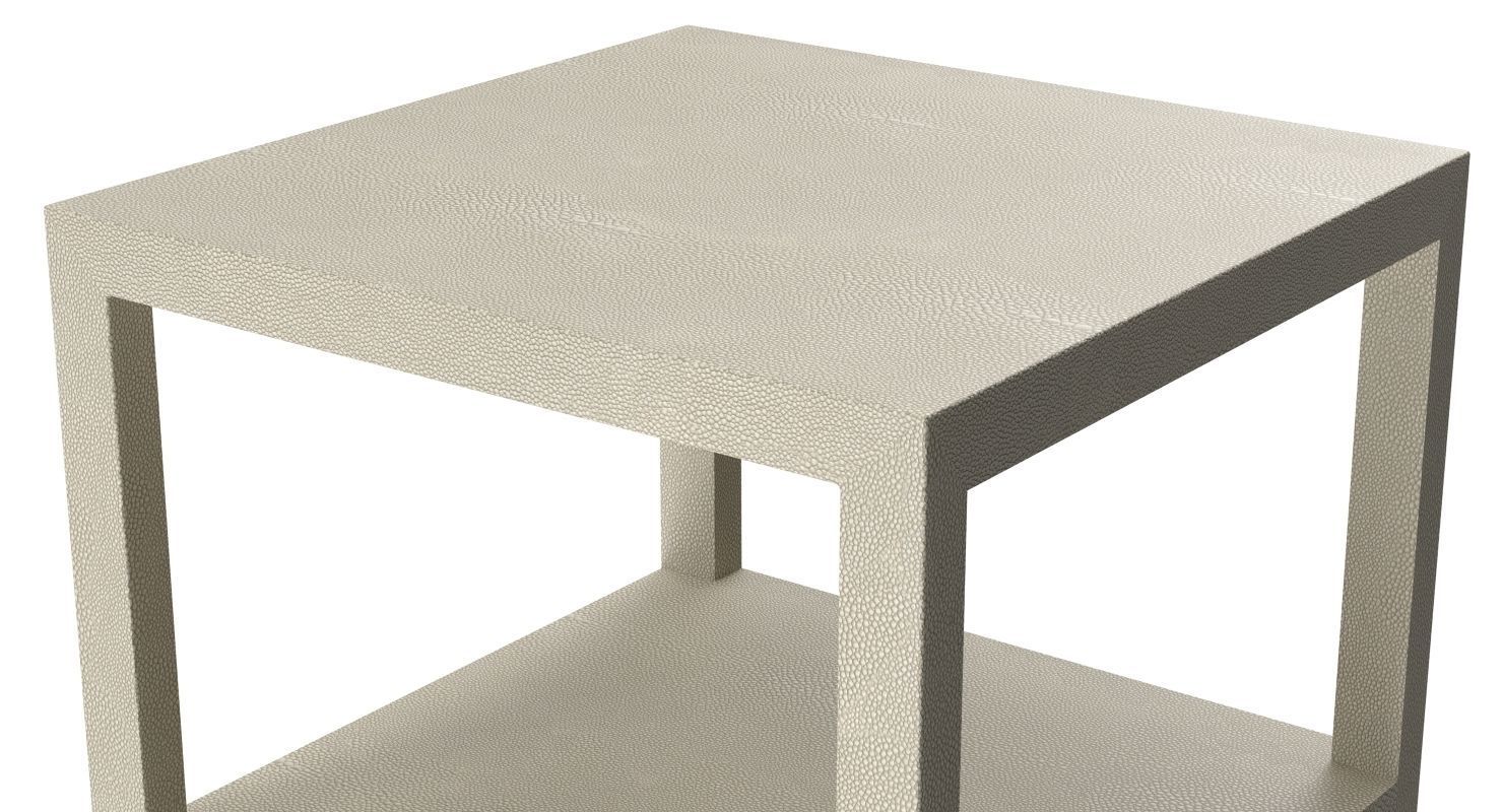 Restoration Hardware Graydon Shagreen Square Side Table 3D model_6