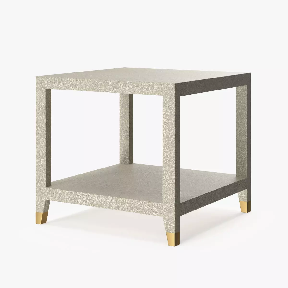 Restoration Hardware Graydon Shagreen Square Side Table 3D model_0