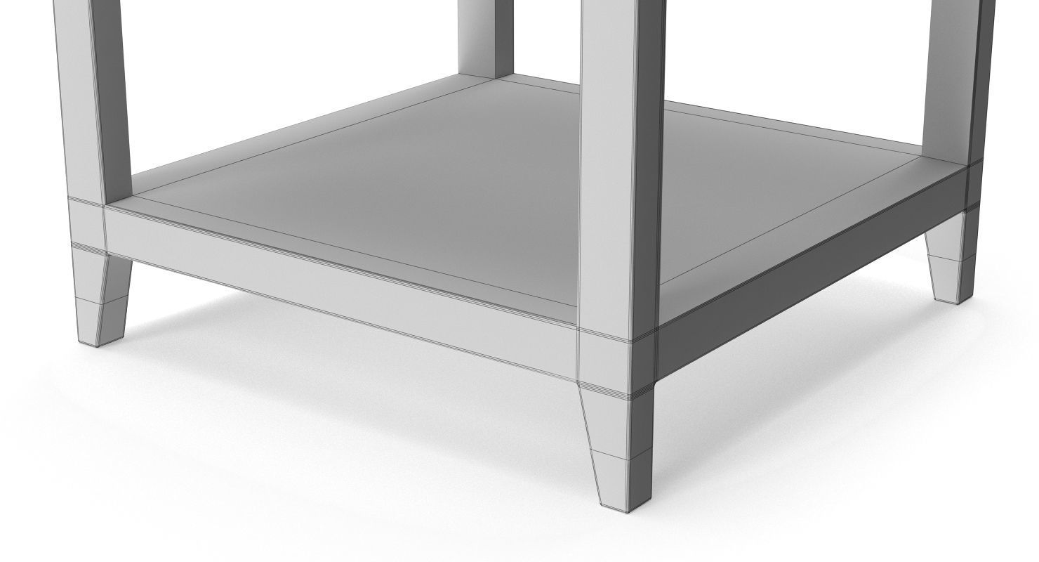 Restoration Hardware Graydon Shagreen Square Side Table 3D model_11