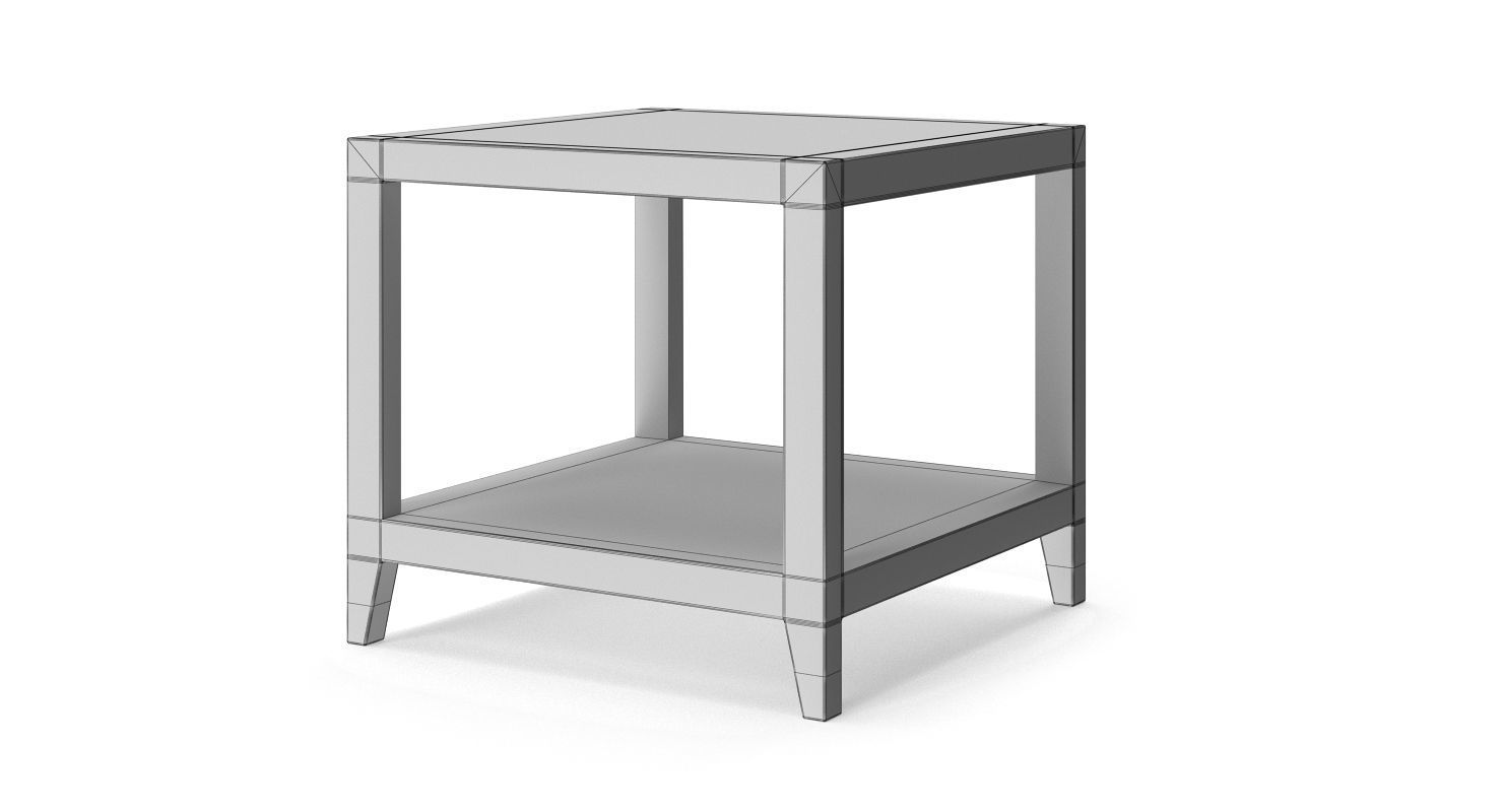 Restoration Hardware Graydon Shagreen Square Side Table 3D model_8