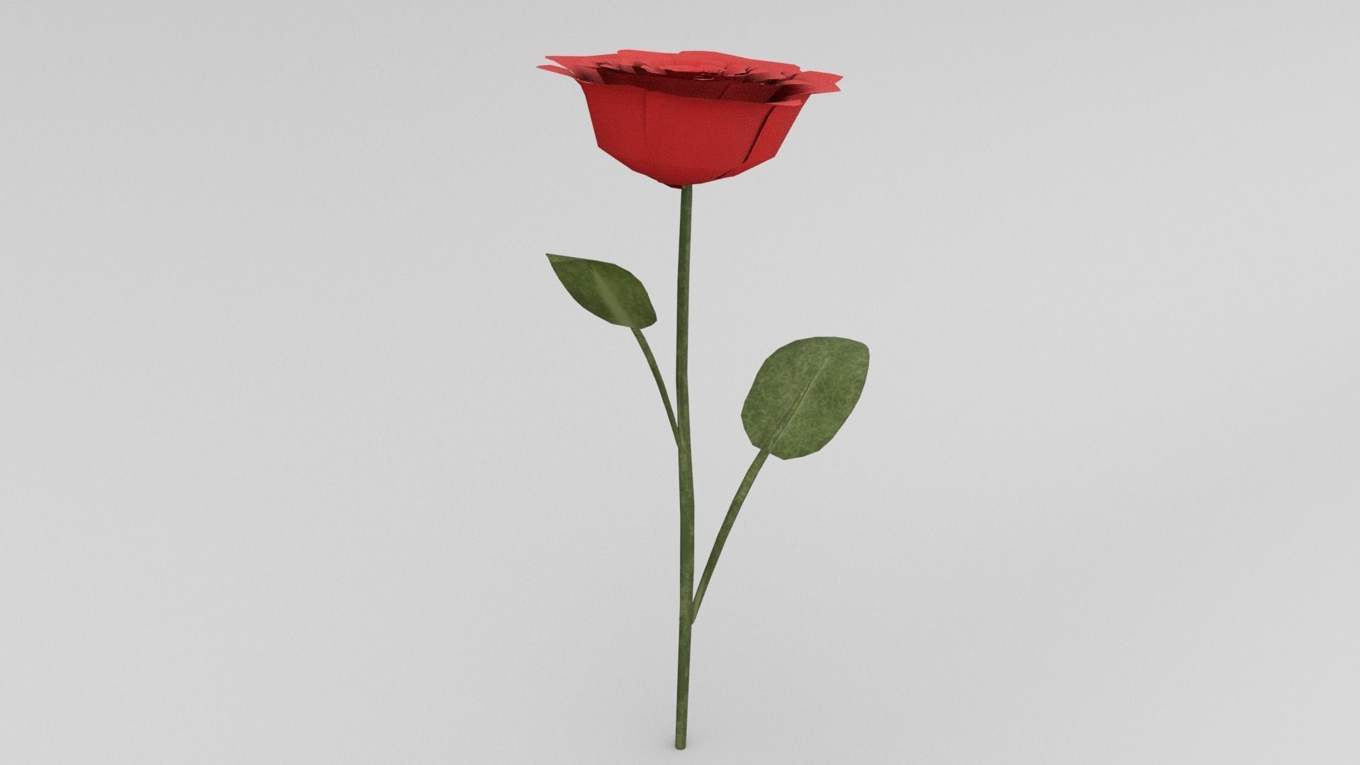 Red Rose Free low-poly 3D model_6