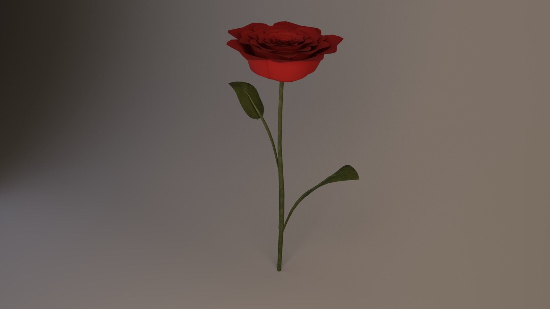 Red Rose Free low-poly 3D model_9