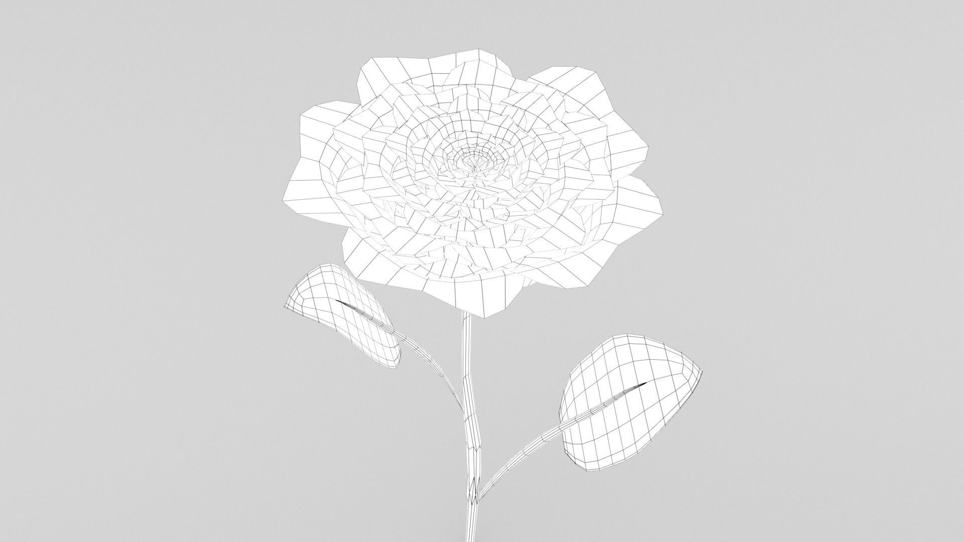 Red Rose Free low-poly 3D model_5