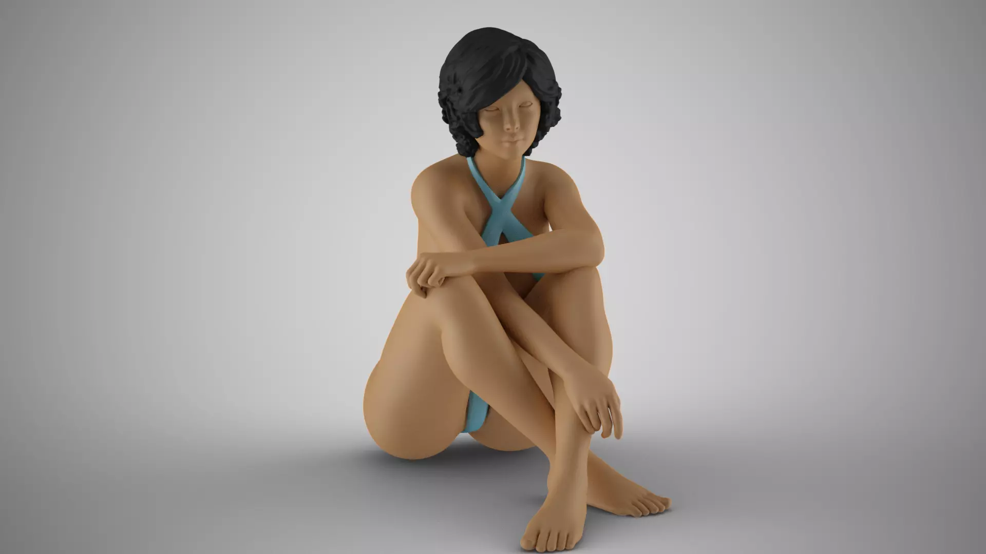 Idle Woman 3D print model_0