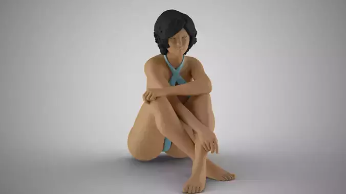 Idle Woman 3D print model