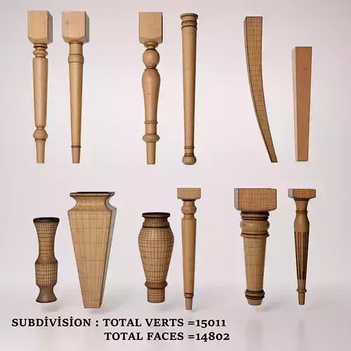 Woodleg wooden table leg