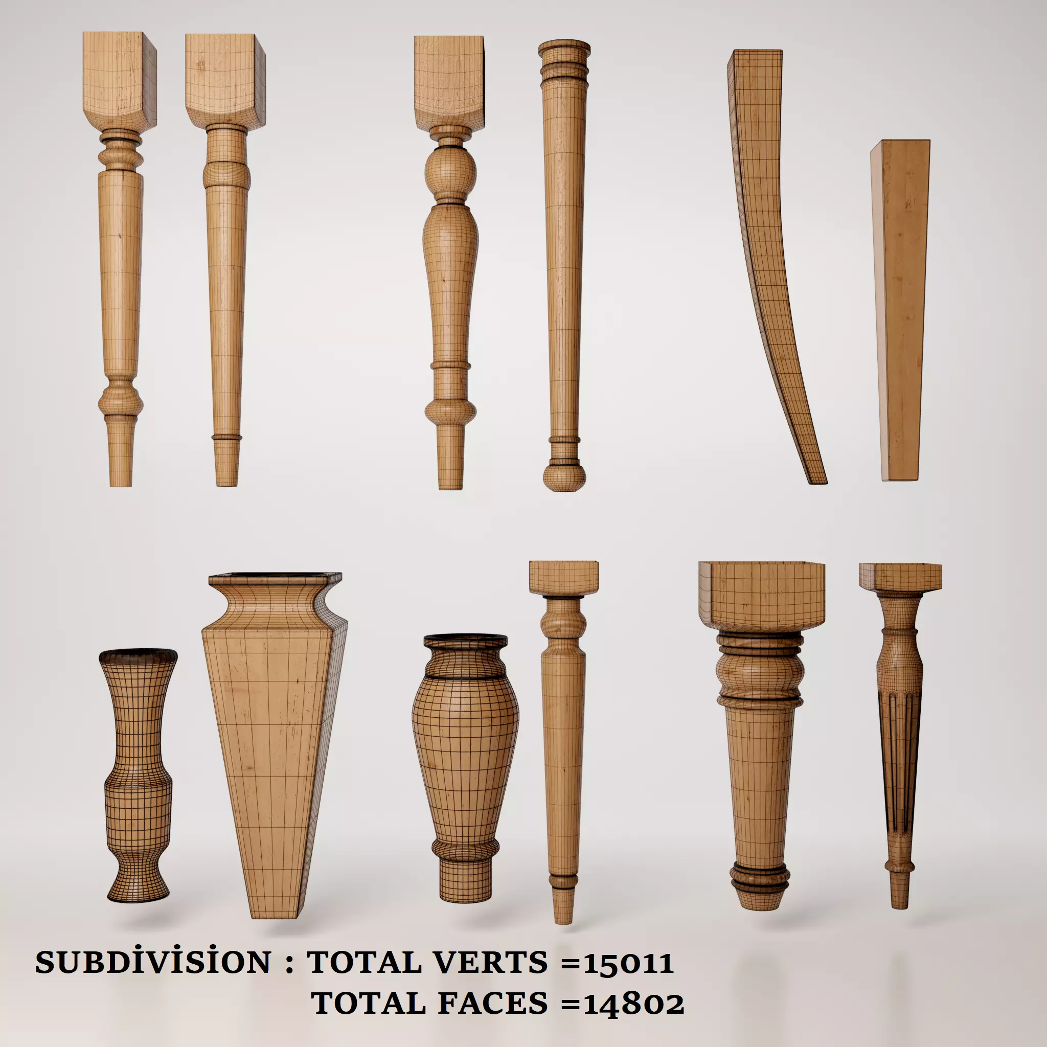 Table Leg Modeling Woodleg wooden table leg 3D model | CGTrader