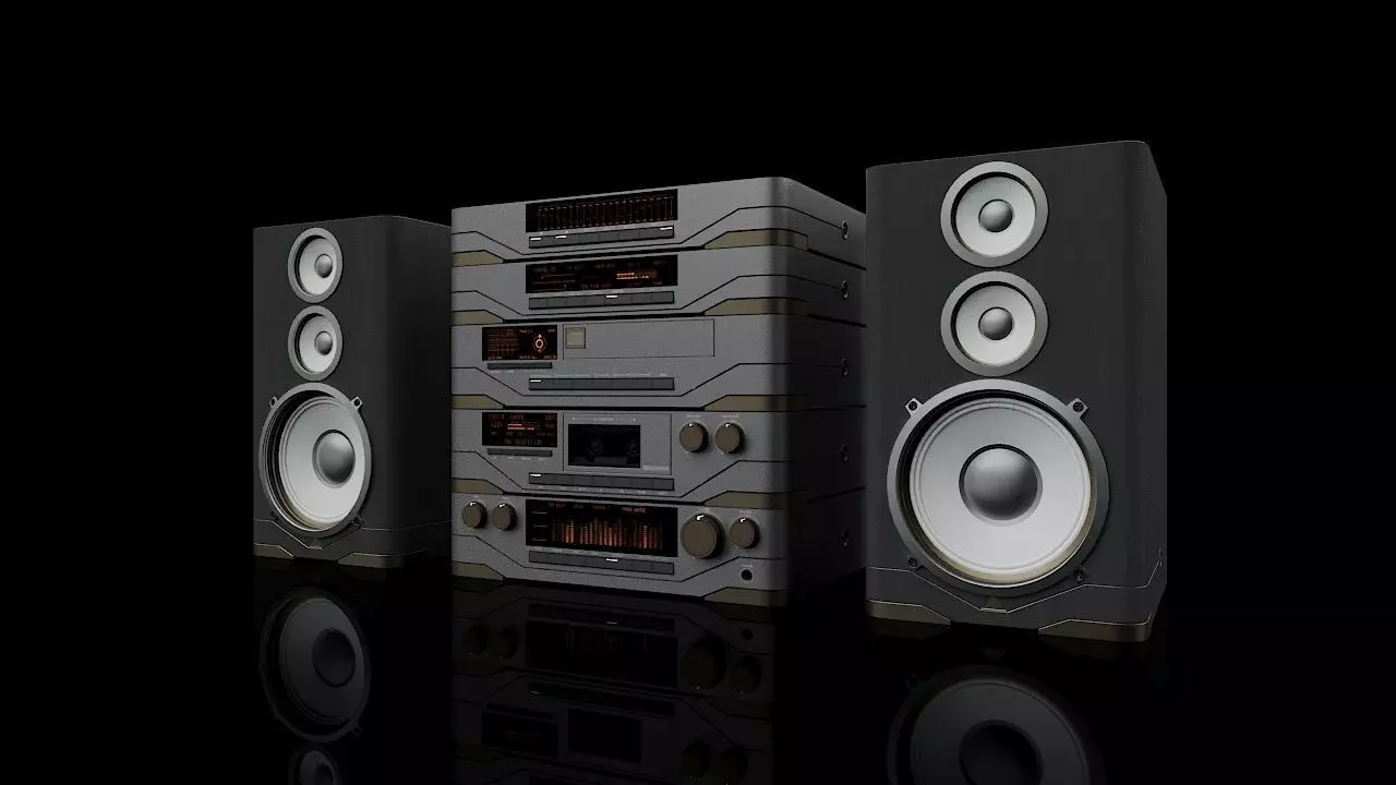 Hi-Fi multi component audio system 3D model