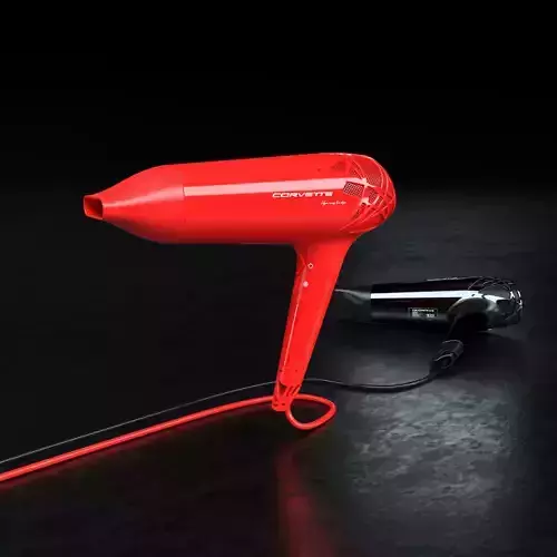 Corvette classic style hair dryer 3D model