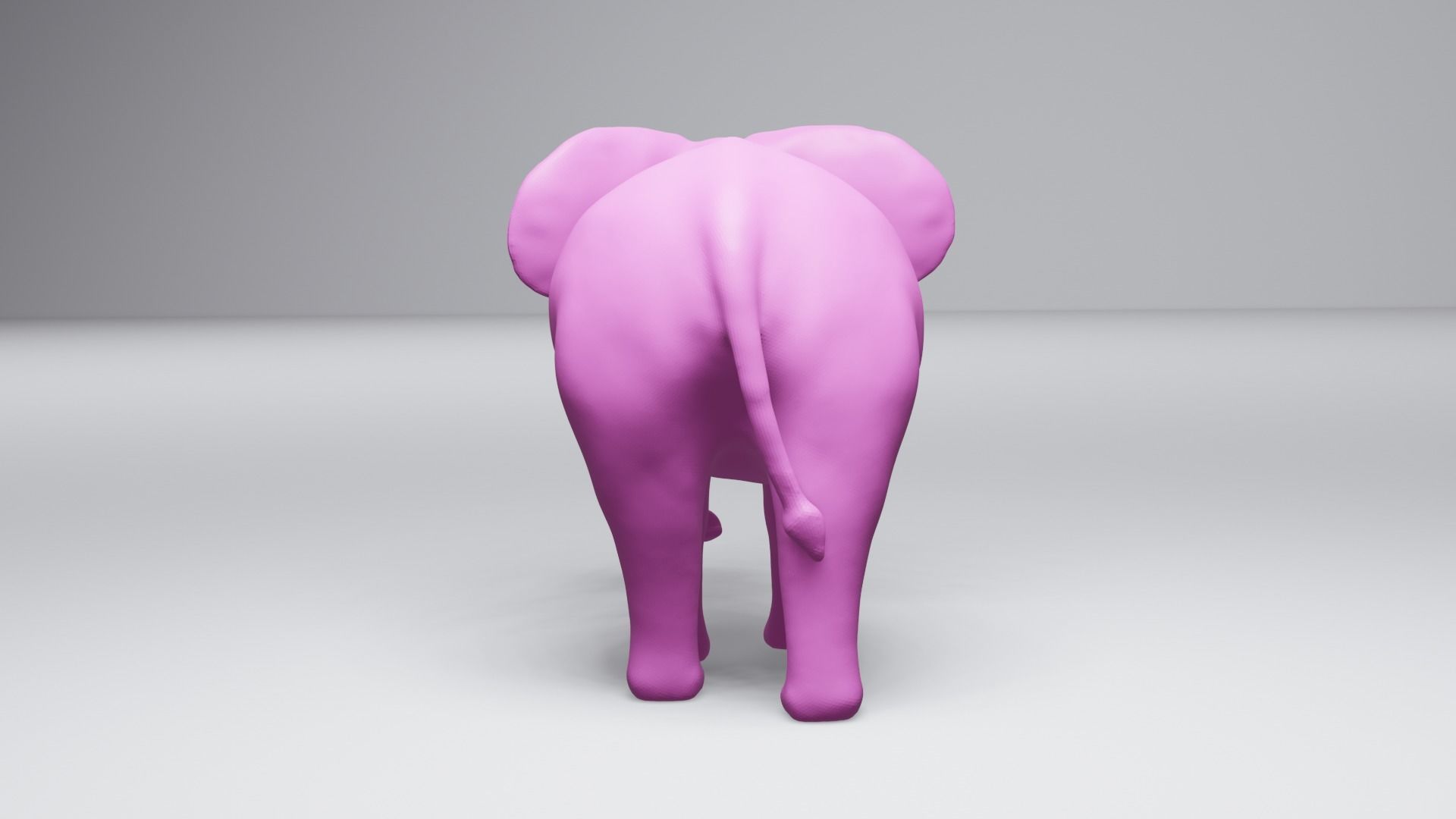 Elephant with tusks 3D print model_2