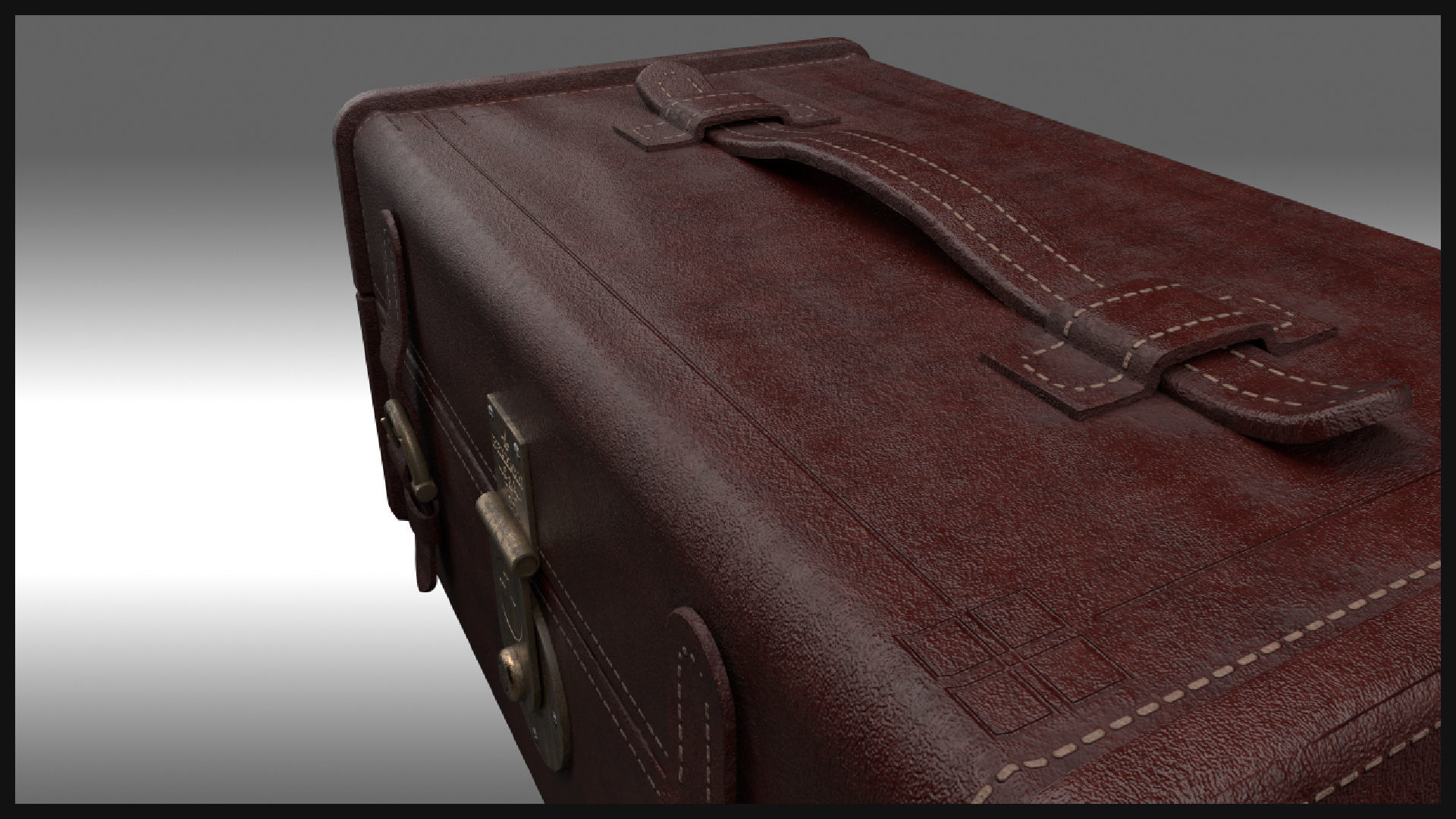 Plague Doctor Leather Case Low-poly 3D model_3