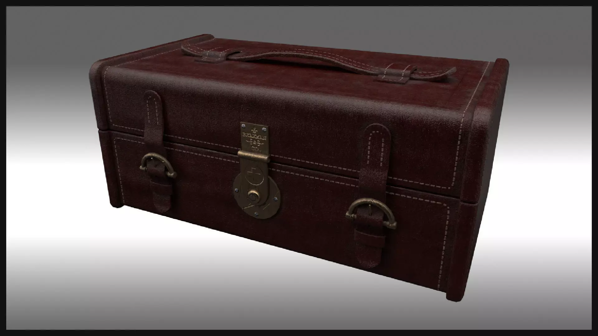 Plague Doctor Leather Case Low-poly 3D model_0