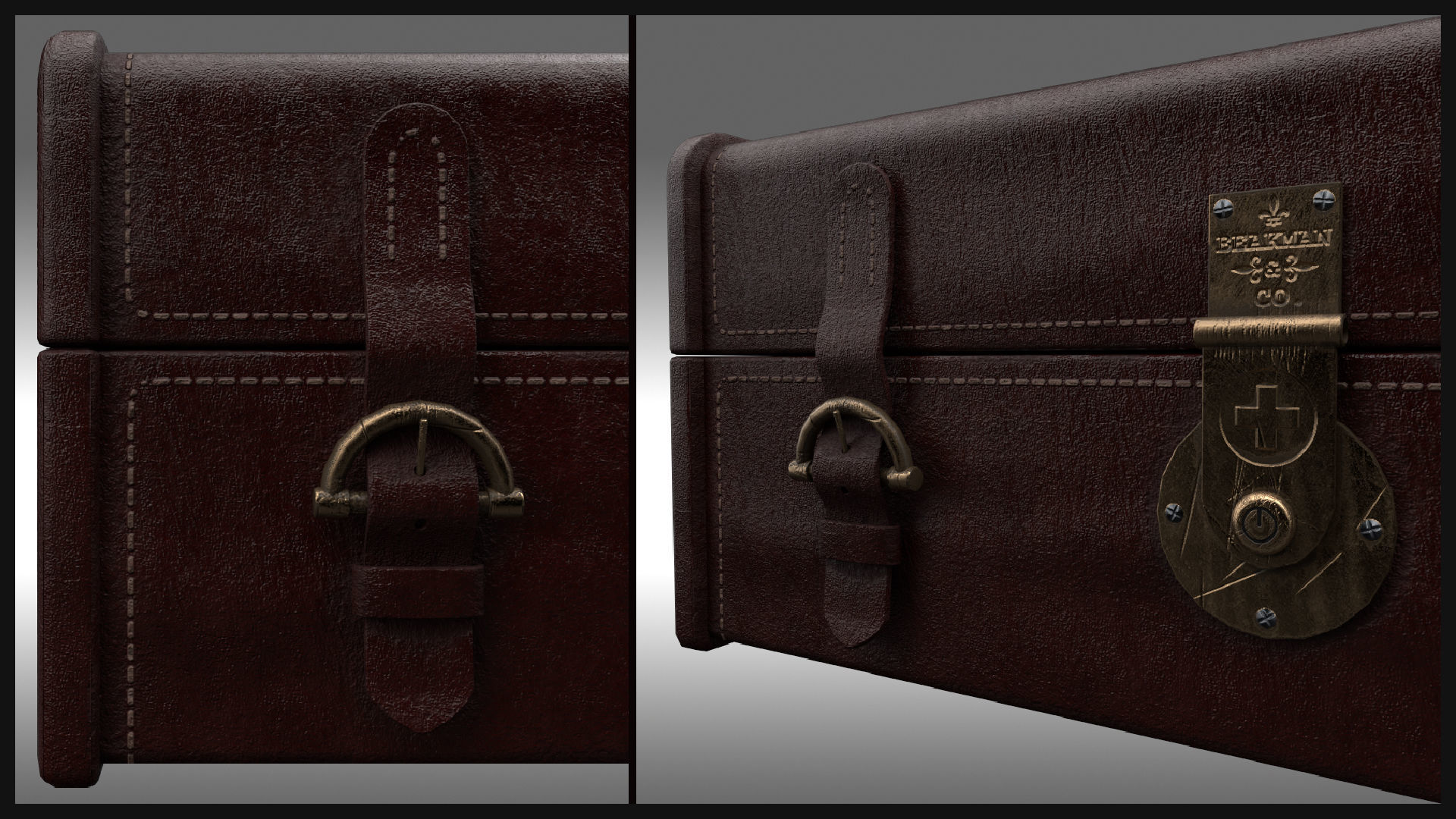 Plague Doctor Leather Case Low-poly 3D model_2