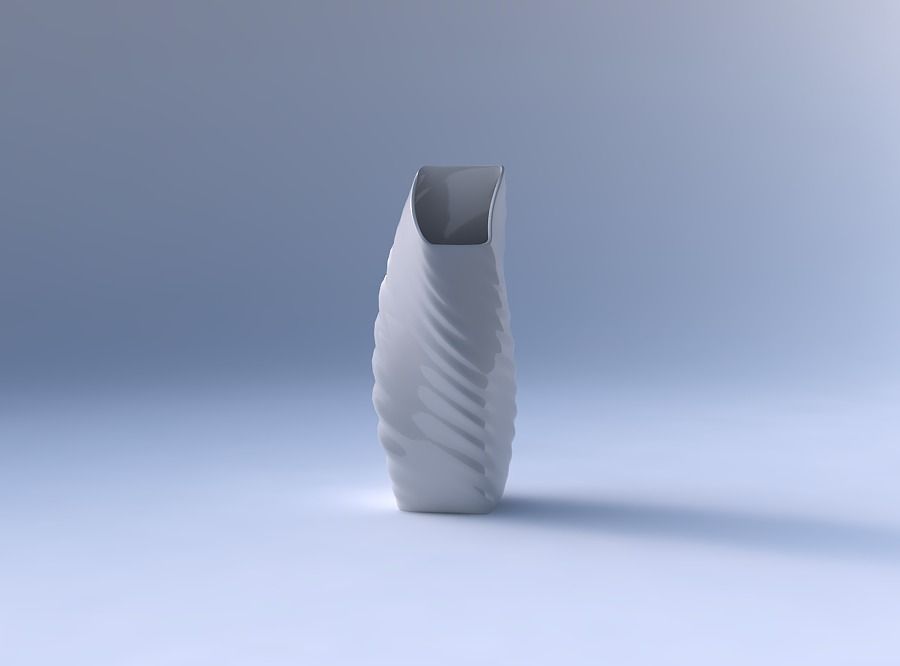 Vase twisted bent quadratic with relaxed large twists 3D print model_4