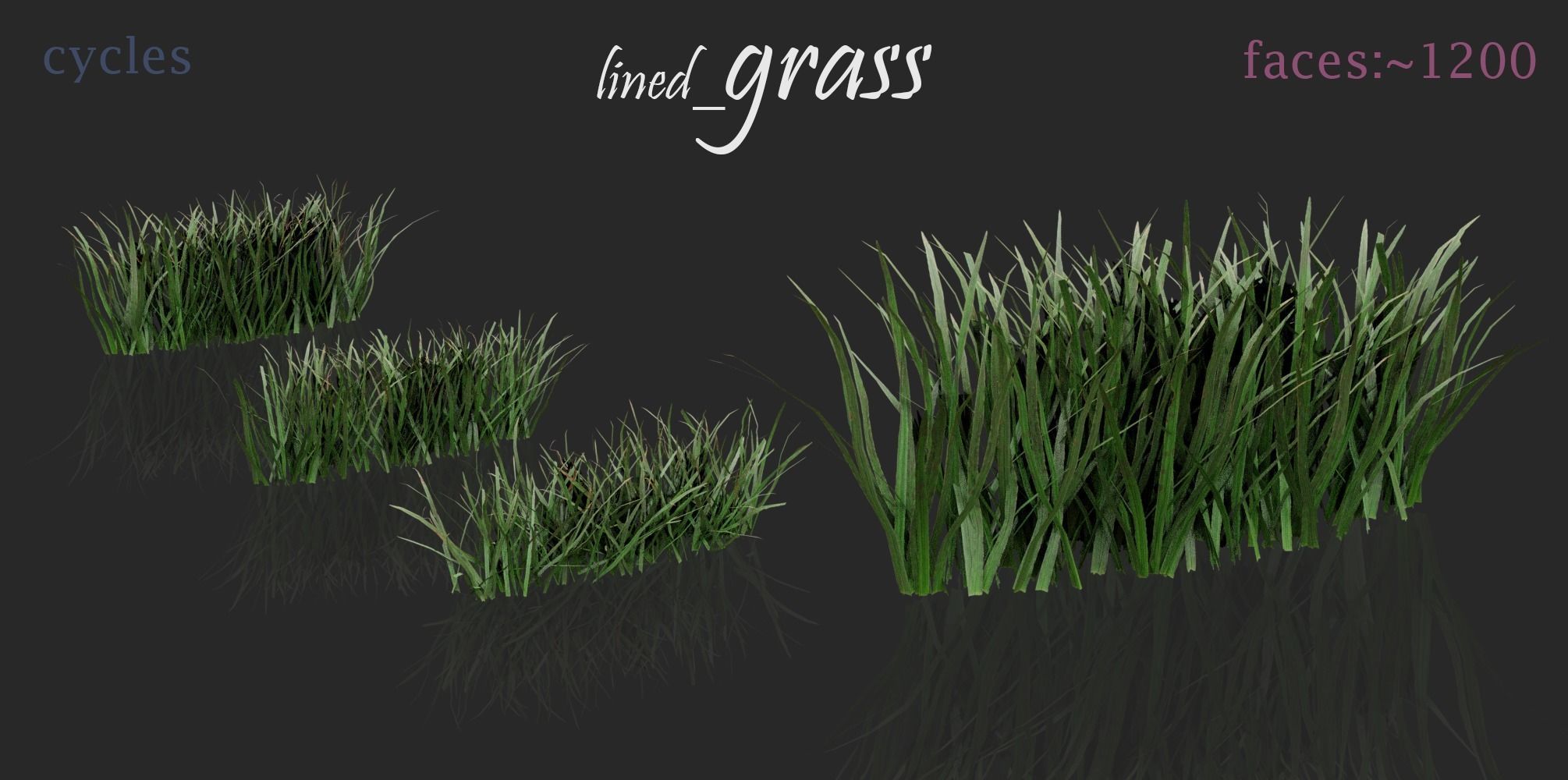 Grass Pack 3D model_5