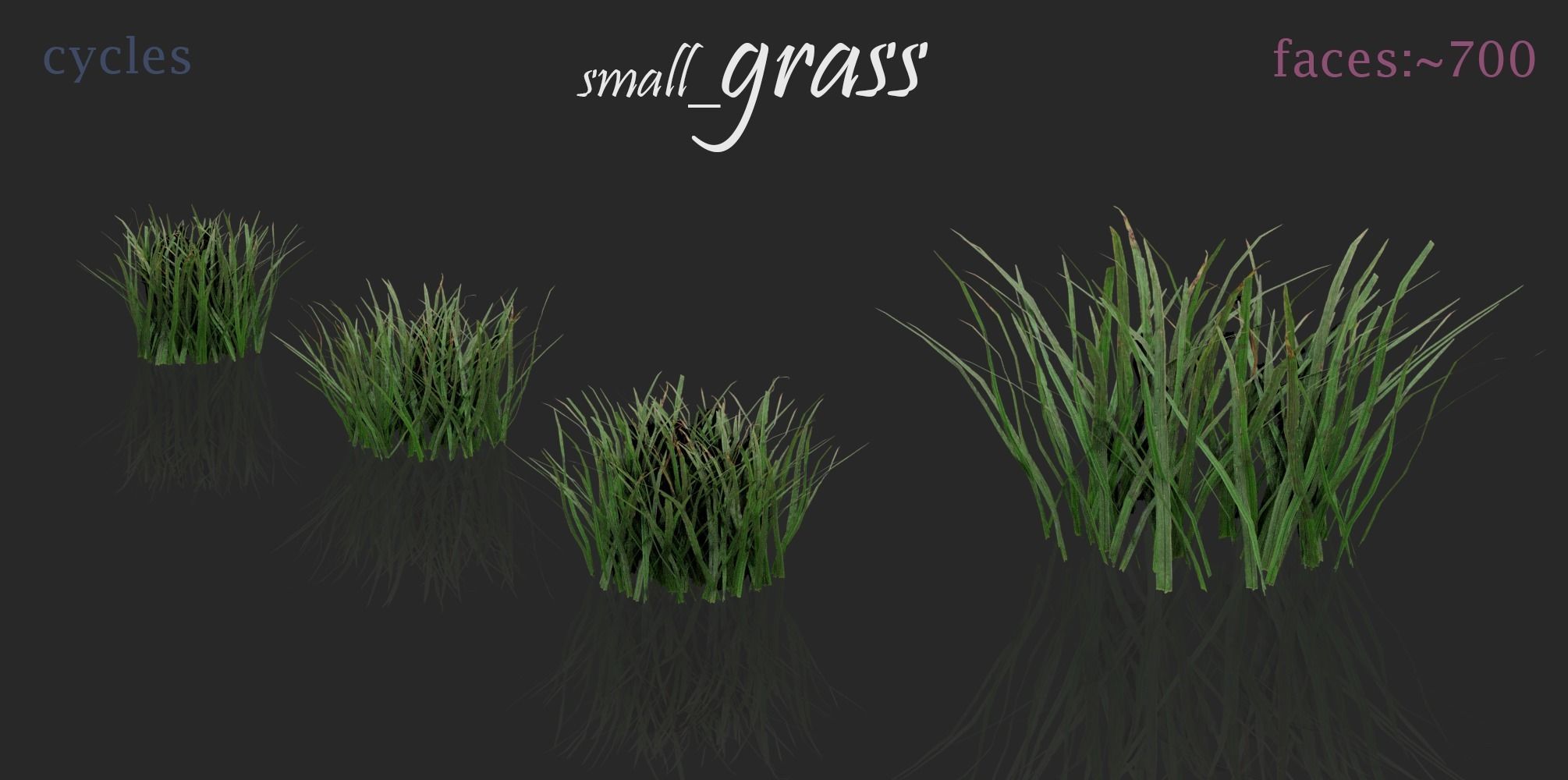 Grass Pack 3D model_1