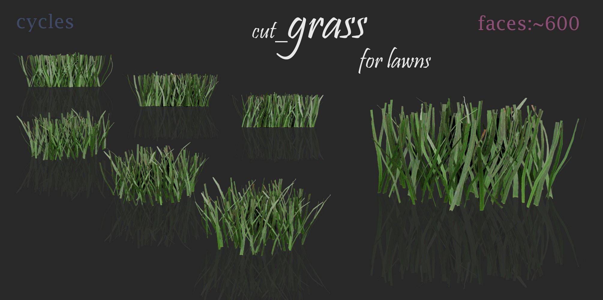 Grass Pack 3D model_6