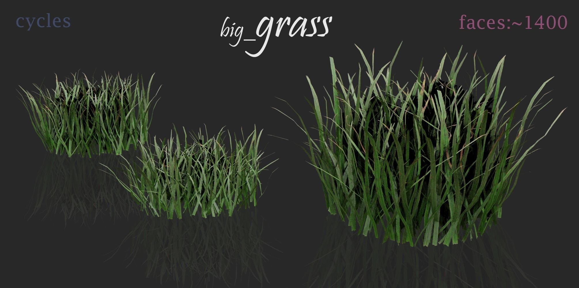 Grass Pack 3D model_4