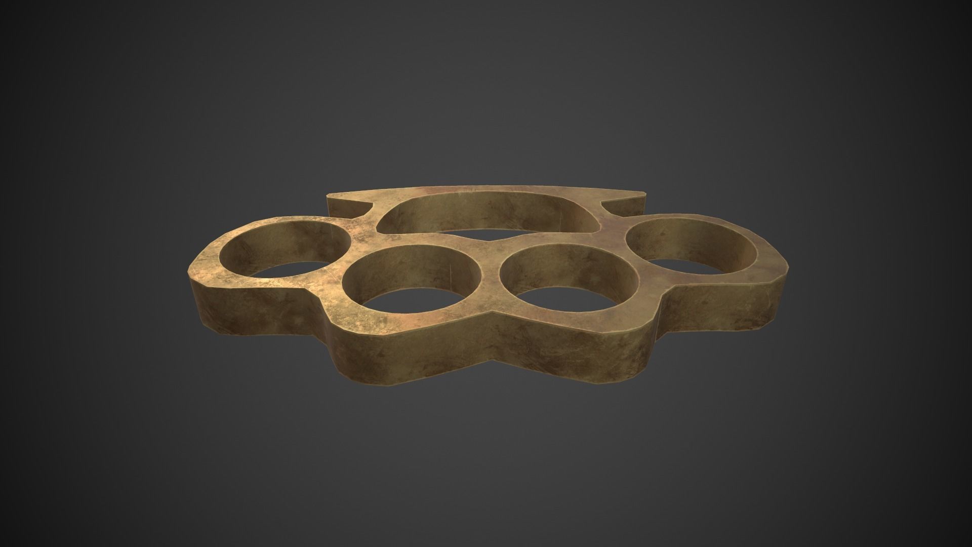 Brass Knuckles Low-poly 3D model_4