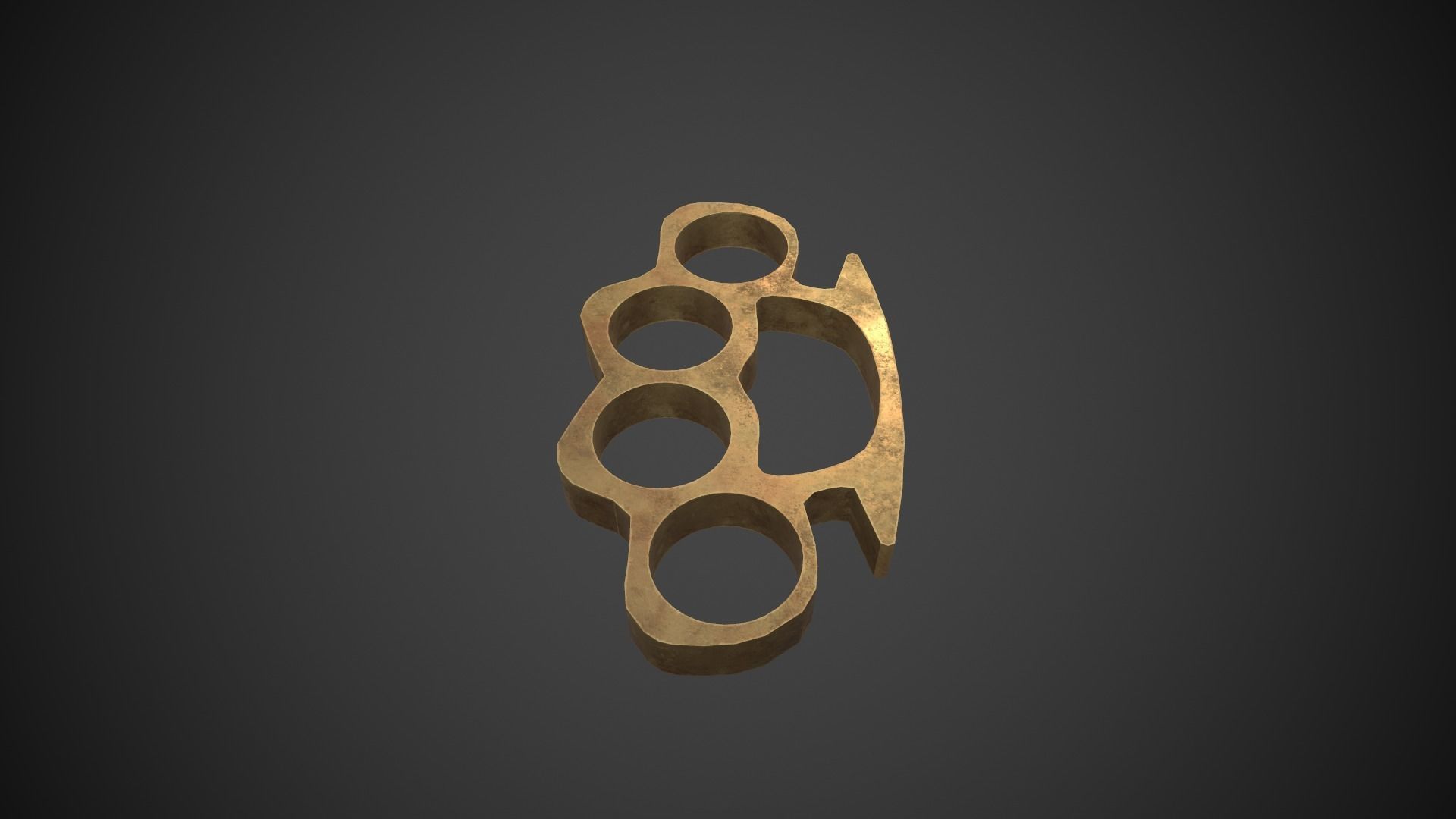 Brass Knuckles Low-poly 3D model_6