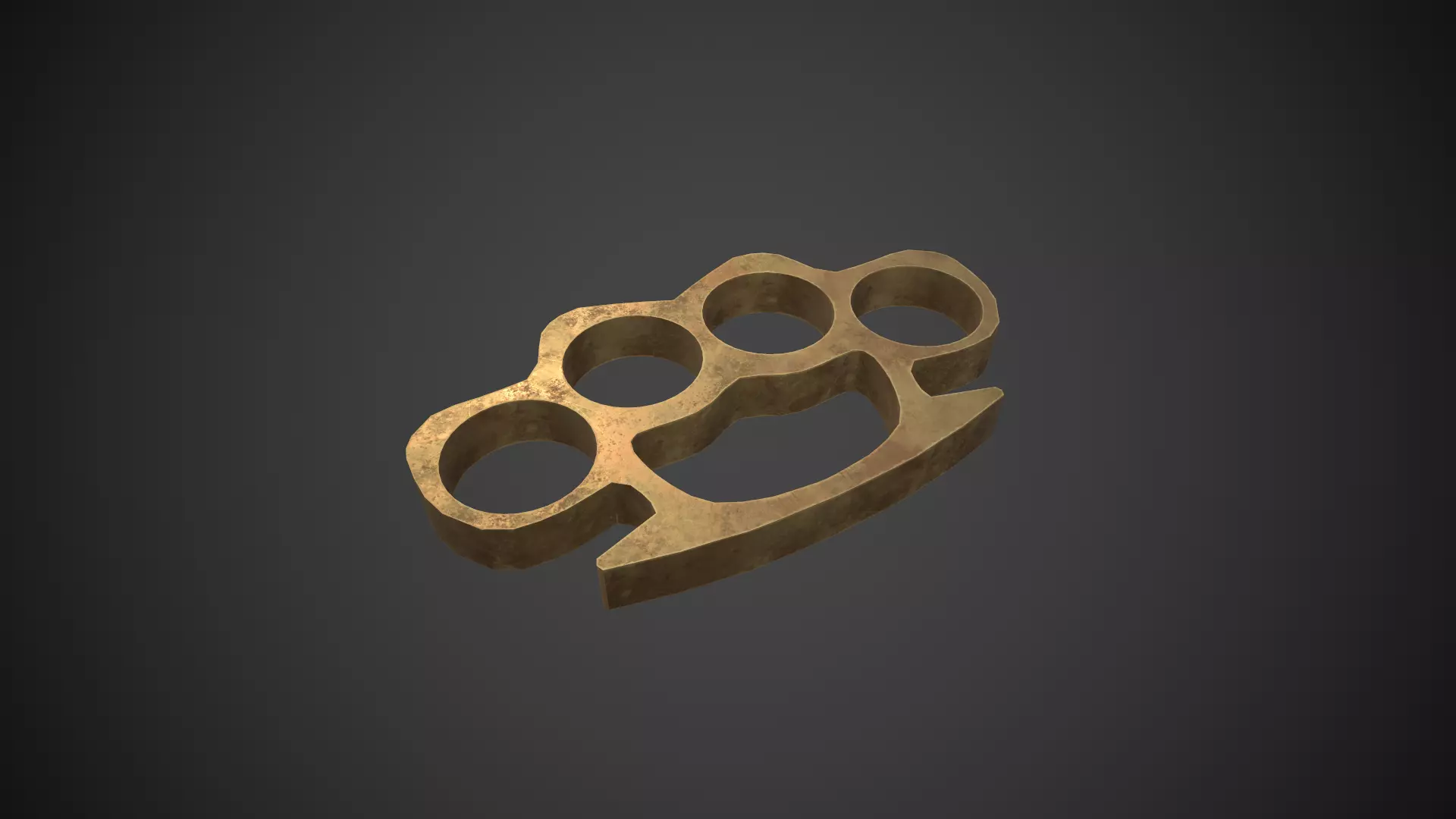 Brass Knuckles Low-poly 3D model_0