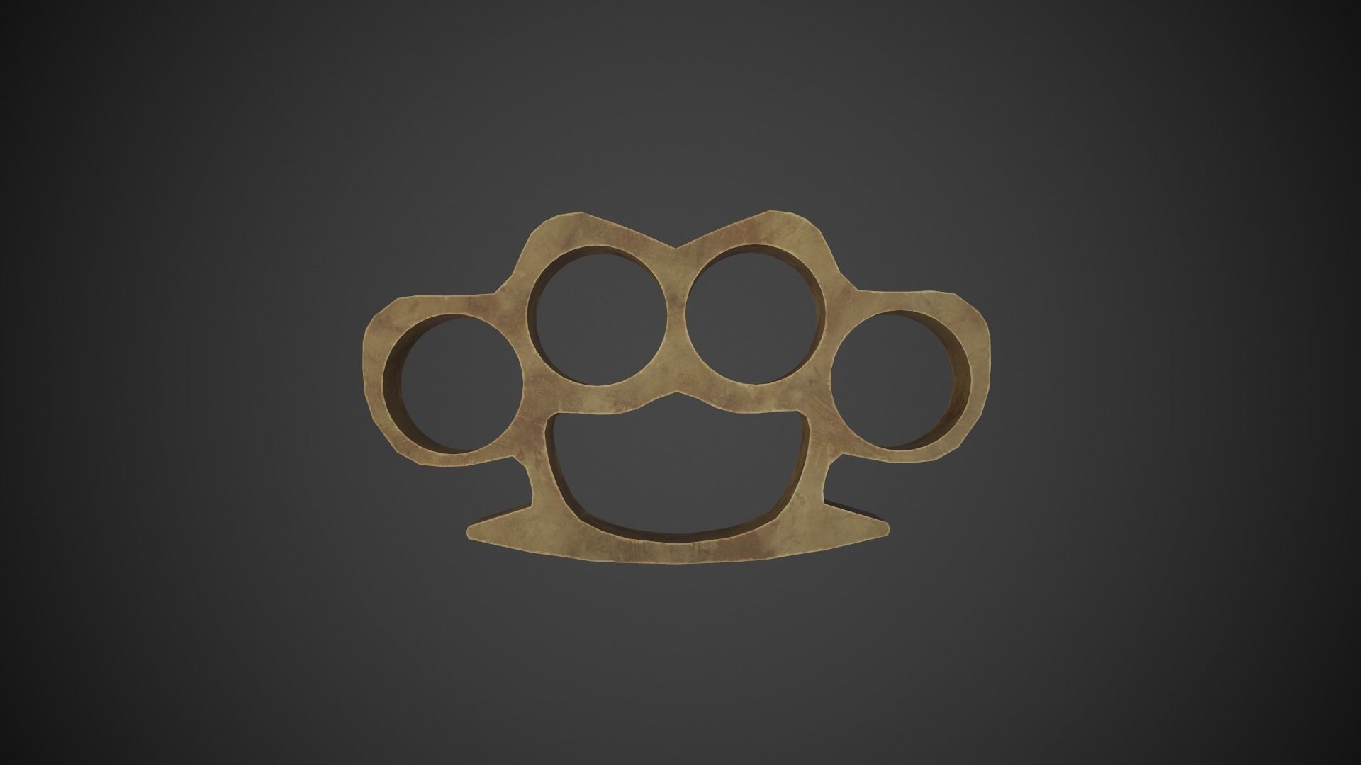Brass Knuckles Low-poly 3D model_3