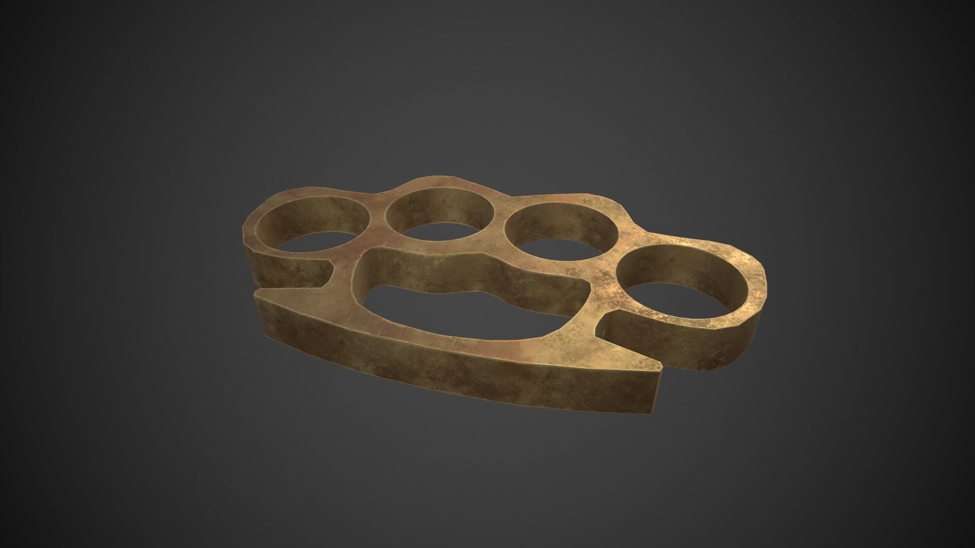 Brass Knuckles Low-poly 3D model_2