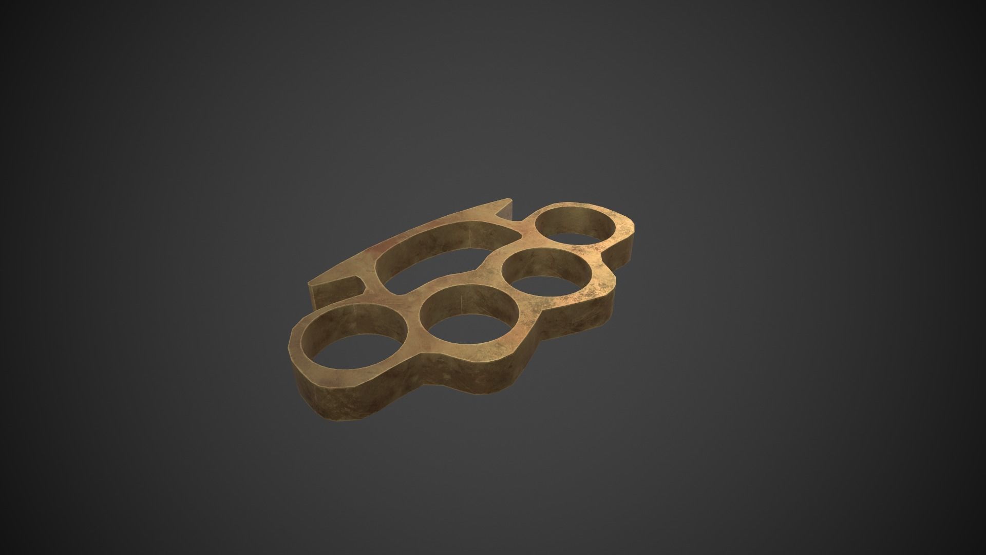 Brass Knuckles Low-poly 3D model_5