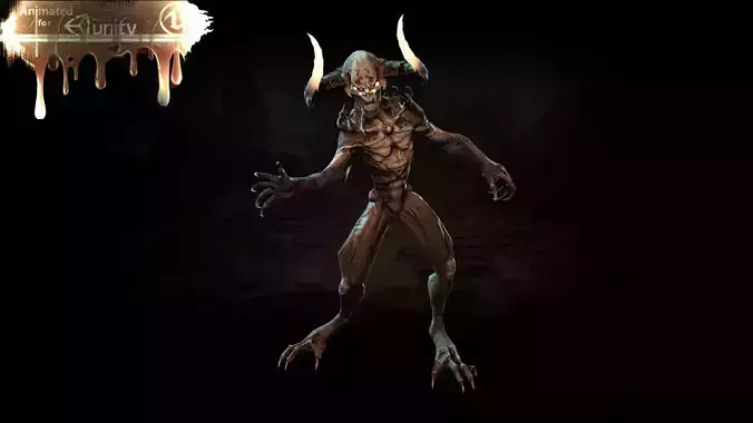 Little Demon Low-poly 3D model
