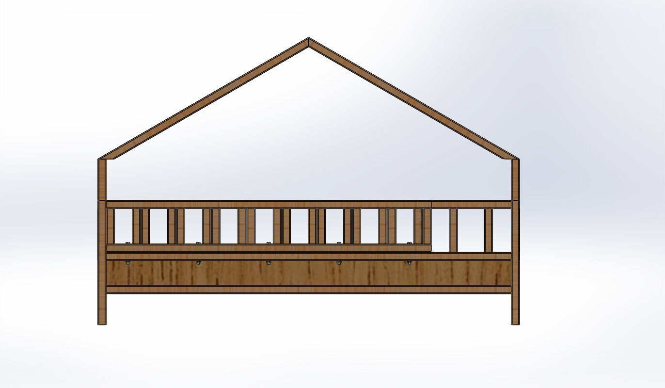 montessori yatak crib or craddle 3D model_1