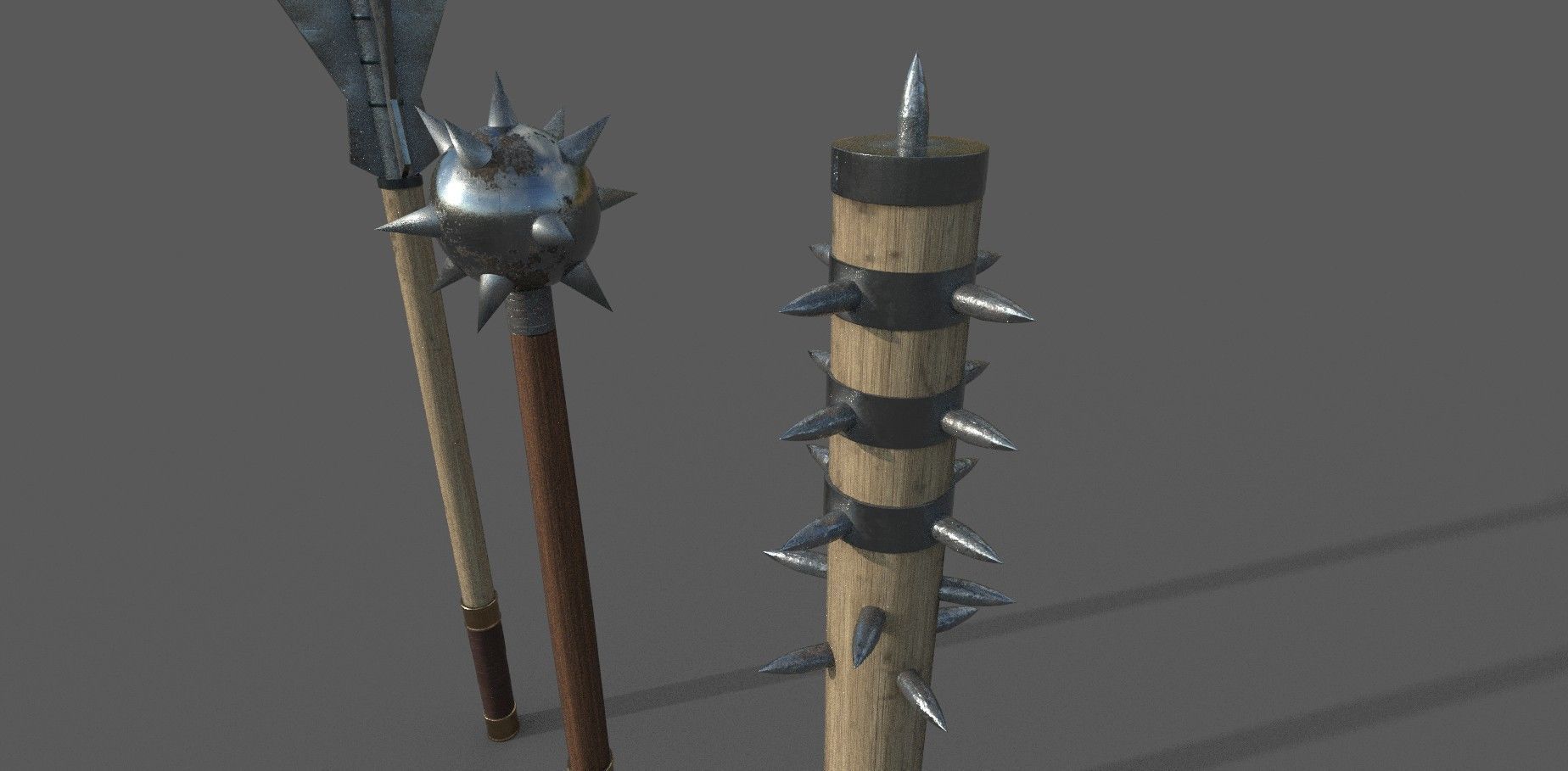 Medieval weapon pack 3D model Low-poly 3D model_9