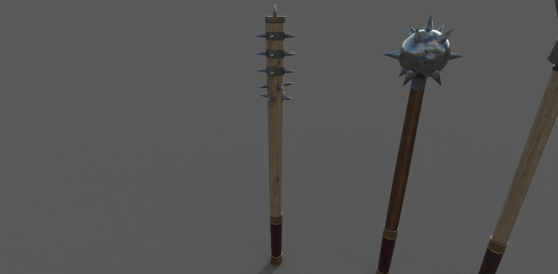 Medieval weapon pack 3D model Low-poly 3D model_4