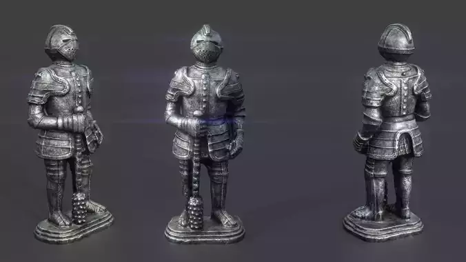 Medieval Knight Statue 4